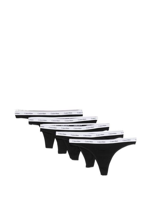 Thong donna Calvin Klein 5 pack neri Calvin Klein | LV00QD5221UB1